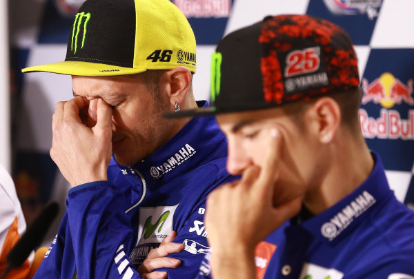 2017 MotoGP Championship - Round 3
Circuit of the Americas, Austin, Texas, USA
Thursday 20 April 2017
Valentino Rossi, Yamaha Factory Racing, Maverick Vi?ales, Yamaha Factory Racing
World Copyright: Gold and Goose Photography/LAT Images
ref: Digital Image 500-1380 2017 MotoGP Championship - Round 3
Circuit of the Americas, Austin, Texas, USA
Thursday 20 April 2017
Valentino Rossi, Yamaha Factory Racing, Maverick Vi?ales, Yamaha Factory Racing
World Copyright: Gold and Goose Photography/LAT Images
ref: Digital Image 500-1380