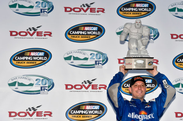 NASCAR Camping World Truck Series
Bar Harbor 200
Dover International Speedway, Dover, DE USA
Friday 2 June 2017
Johnny Sauter, Allegiant Airlines Chevrolet Silverado celebrates his win in Victory Lane
World Copyright: Nigel Kinrade
LAT Images
ref: Digital Image 17DOV1nk06927 NASCAR Camping World Truck Series
Bar Harbor 200
Dover International Speedway, Dover, DE USA
Friday 2 June 2017
Johnny Sauter, Allegiant Airlines Chevrolet Silverado celebrates his win in Victory Lane
World Copyright: Nigel Kinrade
LAT Images
ref: Digital Image 17DOV1nk06927