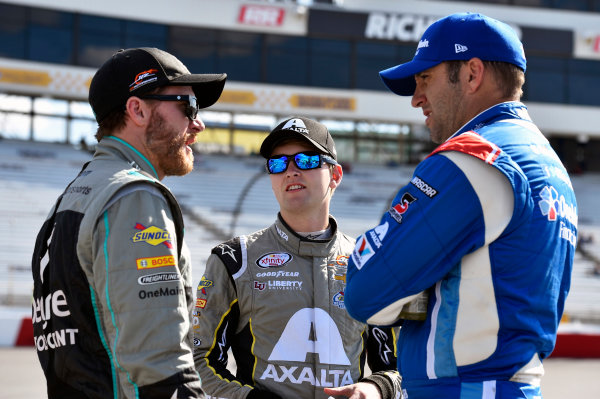 NASCAR XFINITY Series
Virginia529 College Savings 250
Richmond Raceway, Richmond, VA USA
Friday 8 September 2017
Dale Earnhardt Jr, Degree Deodorant Chevrolet Camaro, William Byron, AXALTA Coating Systems Chevrolet Camaro and Elliott Sadler, OneMain Financial Chevrolet Camaro
World Copyright: Nigel Kinrade
LAT Images