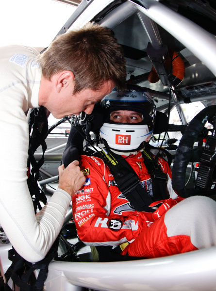 The Holden Racing Team Holden Commodore of James Courtney (L) and Cameron McConville during the Armor All Gold Coast 600, event 11 of the 2011 V8 Supercars Championship at the Queensland Raceway, Ipswich, Queensland, October 19, 2011.
World Copyright: Mark Horsburgh/LAT Photographic
ref: 1-HRT-EV11-11-0784