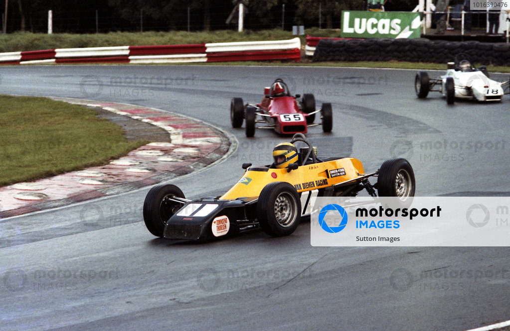 Series champion ayrton senna da silva bra van diemen r81 in action on