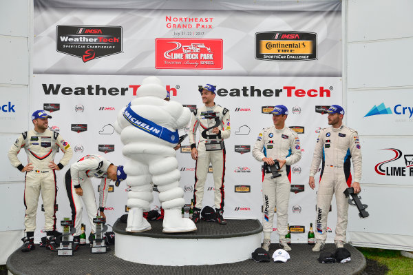 IMSA WeatherTech SportsCar Championship
Northeast Grand Prix
Lime Rock Park, Lakeville, CT USA
Saturday 22 July 2017
911, Porsche, Porsche 911 RSR, GTLM, Patrick Pilet, Dirk Werner, Victory Lane
World Copyright: Gavin Baker
LAT Images IMSA WeatherTech SportsCar Championship
Northeast Grand Prix
Lime Rock Park, Lakeville, CT USA
Saturday 22 July 2017
911, Porsche, Porsche 911 RSR, GTLM, Patrick Pilet, Dirk Werner, Victory Lane
World Copyright: Gavin Baker
LAT Images