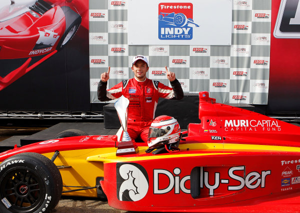 20-21 July, 2012, Edmonton, Alberta CA
Carlos Munoz celebrates in victory lane.
(c)2012, Phillip Abbott
LAT Photo USA