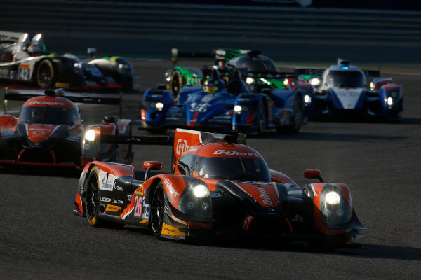 2015 FIA World Endurance Championship
Bahrain 6-Hours
Bahrain International Circuit, Bahrain
Saturday 21 November 2015.
Roman Rusinov, Julien Canal, Sam Bird (#26 LMP2 G-Drive Racing Ligier JS P2 Nissan) leads Gustavo Yacaman, Luis Felipe Derani, Ricardo Gonzalez (#28 LMP2 G-Drive Racing Ligier JS P2 Nissan) and Nelson Panciatici, Paul Loup Chatin, Tom Dillmann (#36 LMP2 Signatech Alpine Alpine A450B Nissan).
World Copyright: Alastair Staley/LAT Photographic
ref: Digital Image _79P0158