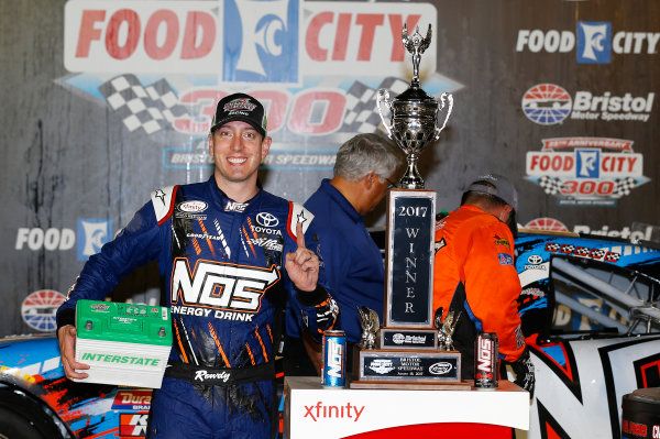 NASCAR XFINITY Series
Food City 300
Bristol Motor Speedway, Bristol, TN USA
Friday 18 August 2017
Kyle Busch, NOS Rowdy Toyota Camry, celebrates in victory lane.
World Copyright: John K Harrelson
LAT Images NASCAR XFINITY Series
Food City 300
Bristol Motor Speedway, Bristol, TN USA
Friday 18 August 2017
Kyle Busch, NOS Rowdy Toyota Camry, celebrates in victory lane.
World Copyright: John K Harrelson
LAT Images