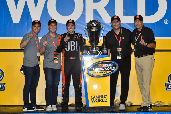 NASCAR Camping World Truck Series
Ford EcoBoost 200
Homestead-Miami Speedway, Homestead, FL USA
Friday 17 November 2017
Christopher Bell, JBL Toyota Tundra celebrates winning the 2017 NASCAR Camping world Truck Series Championship
World Copyright: Nigel Kinrade
LAT Images NASCAR Camping World Truck Series
Ford EcoBoost 200
Homestead-Miami Speedway, Homestead, FL USA
Friday 17 November 2017
Christopher Bell, JBL Toyota Tundra celebrates winning the 2017 NASCAR Camping world Truck Series Championship
World Copyright: Nigel Kinrade
LAT Images