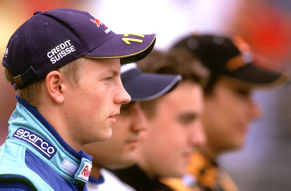 Australian Grand Prix.
Albert Park, Melbourne, Australia.
2-4 March 2001.
The F1 rookies for 2001, Kimi Raikkonen (Sauber Petronas), Juan-Pablo Montoya (Williams BMW), Fernando Alonso (Minardi) and Enrique Bernoldi (Arrows Asiatech).
World Copyright - Michael Cooper/LAT Photographic
ref: 35mm Image Aus A11 Australian Grand Prix.
Albert Park, Melbourne, Australia.
2-4 March 2001.
The F1 rookies for 2001, Kimi Raikkonen (Sauber Petronas), Juan-Pablo Montoya (Williams BMW), Fernando Alonso (Minardi) and Enrique Bernoldi (Arrows Asiatech).
World Copyright - Michael Cooper/LAT Photographic
ref: 35mm Image Aus A11