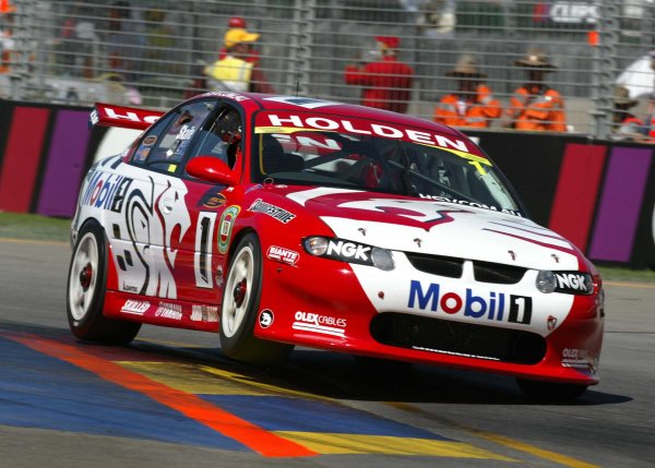 2002 Australian V8 Supercars
Adelaide Clipsal 500. Australia. 17th March 2002.
Mark Skaife driving his Holden VX Commodore on his way to victory in race one of the Clipsal 500 in Adelaide. 
World Copyright: Mark Horsburgh/LAT Photographic
ref: Digital Image Only