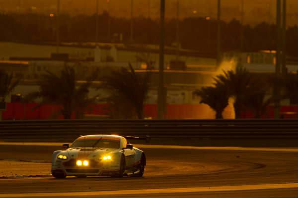 2015 FIA World Endurance Championship
Bahrain 6-Hours
Bahrain International Circuit, Bahrain
Saturday 21 November 2015.
Francesco Castellacci, Roald Goethe, Stuart Hall (#96 GTE AM Aston Martin Racing Aston Martin Vantage V8).
World Copyright: Sam Bloxham/LAT Photographic
ref: Digital Image _G7C1702