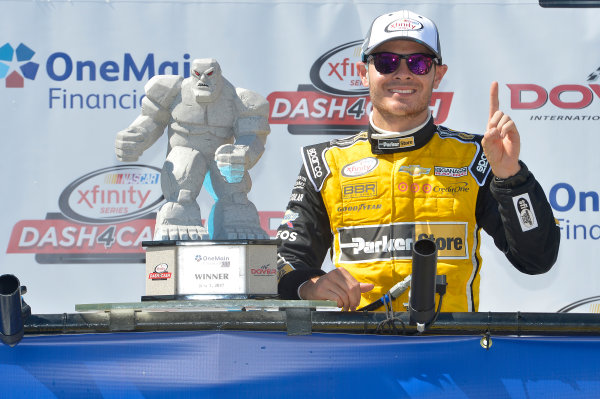 NASCAR XFINITY Series
One Main Financial 200
Dover International Speedway, Dover, DE USA
Saturday 3 June 2017
Kyle Larson, ParkerStore Chevrolet Camaro, celebrates in Victory Lane.
World Copyright: John K Harrelson
LAT Images
ref: Digital Image 17DOV1jh_05203