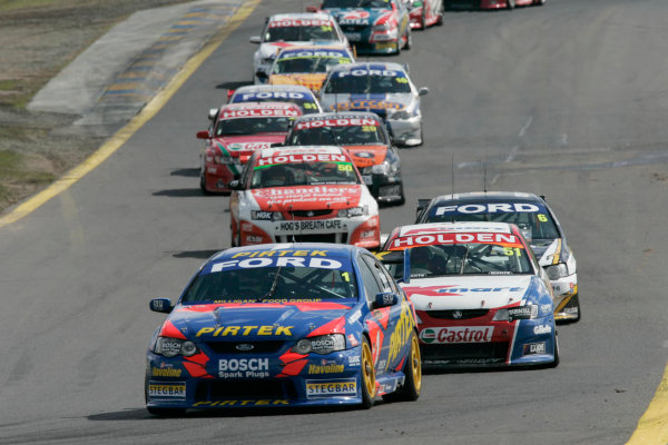 2004 Australian V8 Supercars
Sandown, Australia. 12th September 2004
V8 Supercar drivers Marcos Ambrose and Greg Ritter during the Betta Electrical 500 being held this weekend at Sandown International Raceway Melbourne, Australia.
World Copyright: Mark Horsburgh/LAT Photographic
ref: DIgital Image Only