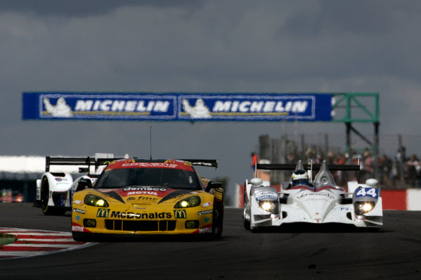 Silverstone, England. 24th - 26th August 2012. Rd 4.
Christophe Bourret (FRA), Pascal Gibon (FRA), Jean-Phillippe Belloc (FRA), Labre Competition, Chevrolet Corvette C6 ZR1, Vincente Potolicchio (VEN), Ryan Dalziel (GBR), Stephane Sarrazin (FRA) Starworks Motorsport, HPD ARX 03b-Honda, Action, 
World Copyright: Chris Bird/LAT Photographic.
Ref:  _A1A0550