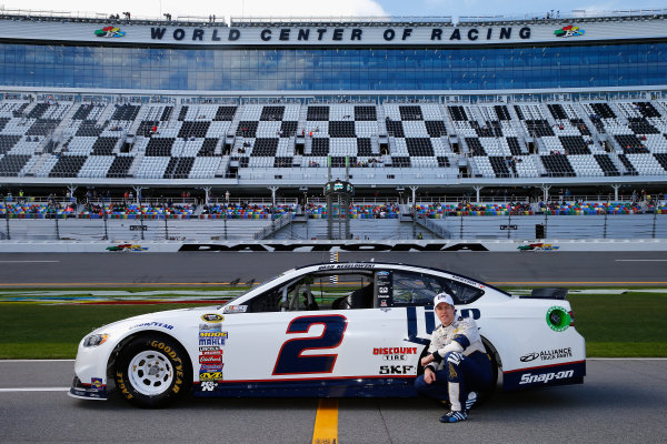 13-21 February, 2016, Daytona Beach, Florida USA
Brad Keselowski, driver of the #2 Miller Lite Ford, poses with his car after qualifying for the NASCAR Sprint Cup Series Daytona 500 at Daytona International Speedway on February 14, 2016 in Daytona Beach, Florida.
LAT Photo USA via NASCAR via Getty Images 13-21 February, 2016, Daytona Beach, Florida USA
Brad Keselowski, driver of the #2 Miller Lite Ford, poses with his car after qualifying for the NASCAR Sprint Cup Series Daytona 500 at Daytona International Speedway on February 14, 2016 in Daytona Beach, Florida.
LAT Photo USA via NASCAR via Getty Images