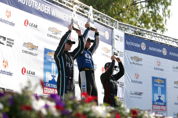 Verizon IndyCar Series
Chevrolet Detroit Grand Prix Race 2
Raceway at Belle Isle Park, Detroit, MI USA
Sunday 4 June 2017
Graham Rahal, Rahal Letterman Lanigan Racing Honda, Josef Newgarden, Team Penske Chevrolet, Will Power, Team Penske Chevrolet celebrate on the podium
World Copyright: Phillip Abbott
LAT Images
ref: Digital Image abbott_detroit_0617_6879 Verizon IndyCar Series
Chevrolet Detroit Grand Prix Race 2
Raceway at Belle Isle Park, Detroit, MI USA
Sunday 4 June 2017
Graham Rahal, Rahal Letterman Lanigan Racing Honda, Josef Newgarden, Team Penske Chevrolet, Will Power, Team Penske Chevrolet celebrate on the podium
World Copyright: Phillip Abbott
LAT Images
ref: Digital Image abbott_detroit_0617_6879