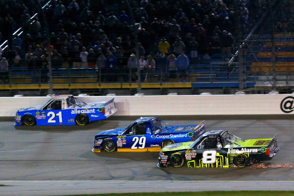 NASCAR Camping World Truck Series
M&M?s 200 presented by Casey?s General Store
Iowa Speedway, Newton, IA USA
Friday 23 June 2017
Johnny Sauter, Allegiant Airlines Chevrolet Silverado, Chase Briscoe, Cooper Standard Ford F150 and John Hunter Nemechek, Fire Alarm Services/Romco Equipment Co. Chevrolet Silverado
World Copyright: Russell LaBounty
LAT Images NASCAR Camping World Truck Series
M&M?s 200 presented by Casey?s General Store
Iowa Speedway, Newton, IA USA
Friday 23 June 2017
Johnny Sauter, Allegiant Airlines Chevrolet Silverado, Chase Briscoe, Cooper Standard Ford F150 and John Hunter Nemechek, Fire Alarm Services/Romco Equipment Co. Chevrolet Silverado
World Copyright: Russell LaBounty
LAT Images