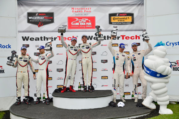 IMSA WeatherTech SportsCar Championship
Northeast Grand Prix
Lime Rock Park, Lakeville, CT USA
Saturday 22 July 2017
911, Porsche, Porsche 911 RSR, GTLM, Patrick Pilet, Dirk Werner, Victory Lane
World Copyright: Gavin Baker
LAT Images IMSA WeatherTech SportsCar Championship
Northeast Grand Prix
Lime Rock Park, Lakeville, CT USA
Saturday 22 July 2017
911, Porsche, Porsche 911 RSR, GTLM, Patrick Pilet, Dirk Werner, Victory Lane
World Copyright: Gavin Baker
LAT Images