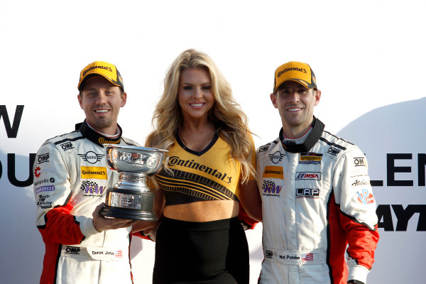 2017 Rolex 24 Hours. Continental Tire Sportscar Challenge.
Daytona, Florida, USA
Friday 27 January 2017.
Podium ST: Race winner #73 MINI JCW Team MINI Cooper John Cooper Works: Derek Jones, Mat Pombo
World Copyright: Alexander Trienitz/LAT Images
ref: Digital Image 2017-24h-Daytona-AT2-2139