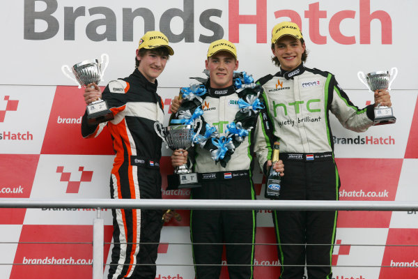 Brands Hatch, Kent. 22nd - 24th June 2012.
Race 3 Duratec Podium (l-r) Jos Kiekens (NED) Provily Racing Team Nederland Mygale, Bart van Os (NED) GEVA Racing Mygale, Max van Splunteren (NED) Provily Racing Team Nederland Mygale.
World Copyright: Ebrey/LAT Photographic.