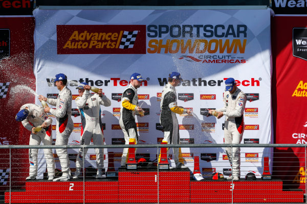 IMSA WeatherTech SportsCar Championship
Advance Auto Parts SportsCar Showdown
Circuit of The Americas, Austin, TX USA
Saturday 6 May 2017
IMSA WeatherTech Advance Auto Parts SportsCar Showdown, GTLM Podium, 3, Chevrolet, Corvette C7.R, GTLM, Antonio Garcia, Jan Magnussen, 25, BMW, BMW M6, Bill Auberlen, Alexander Sims, 24, John Edwards, Martin Tomczyk
World Copyright: Jake Galstad
LAT Images
ref: Digital Image galstad-COTA-0417-50132