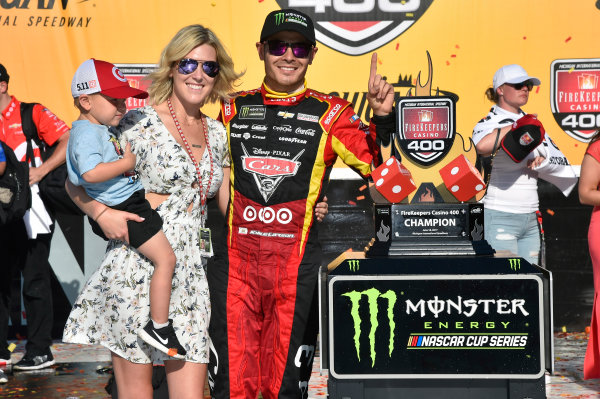 Monster Energy NASCAR Cup Series
FireKeepers Casino 400
Michigan International Speedway, Brooklyn, MI USA
Sunday 18 June 2017
Kyle Larson, Chip Ganassi Racing, Cars 3 Target Chevrolet SS celebrates his win in Victory Lane
World Copyright: Nigel Kinrade
LAT Images