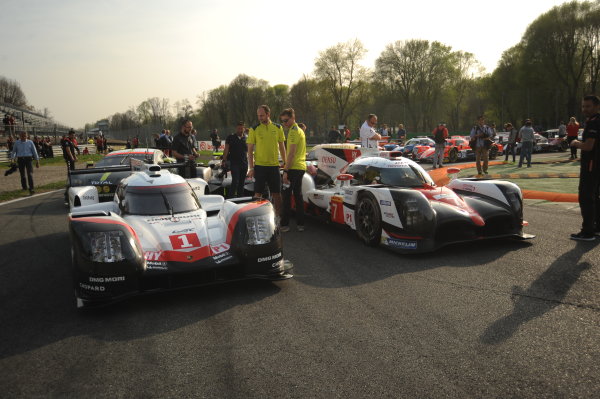 2017 FIA World Endurance Championship,
31st March - 2nd April, 2017, Monza Prologue,
1 Neel Jani (CHE) \ Andr? Lotterer (DEU) \ NickTandy (GBR) - PORSCHE LMP TEAM - Porsche 919 Hybrid andAnthony Davidson (GBR) \ Kazuki Nakajima (JPN) - TOYOTA GAZOO RACING - Toyota TS050 ? Hybrid
World Copyright: JEP/LAT Images. 