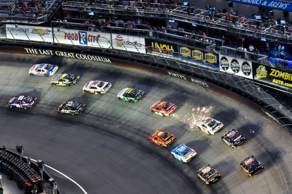 NASCAR XFINITY Series
Food City 300
Bristol Motor Speedway, Bristol, TN USA
Friday 18 August 2017
Dale Earnhardt Jr, Goody's Mixed Fruit Blast Chevrolet Camaro and Matt Tifft, MSC Toyota Camry
World Copyright: Nigel Kinrade
LAT Images NASCAR XFINITY Series
Food City 300
Bristol Motor Speedway, Bristol, TN USA
Friday 18 August 2017
Dale Earnhardt Jr, Goody's Mixed Fruit Blast Chevrolet Camaro and Matt Tifft, MSC Toyota Camry
World Copyright: Nigel Kinrade
LAT Images