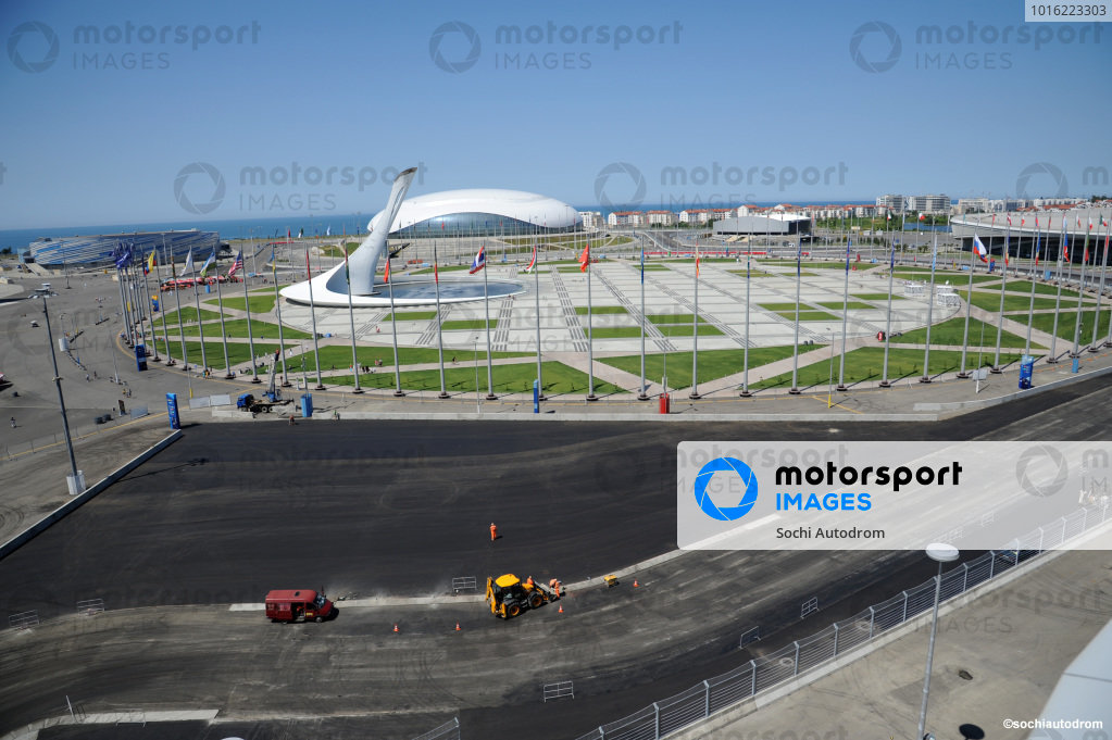 Sochi Autodrom is prepared ahead of the Russian Grand Prix. Sochi ...