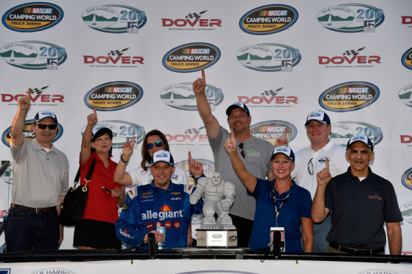 NASCAR Camping World Truck Series
Bar Harbor 200
Dover International Speedway, Dover, DE USA
Friday 2 June 2017
Johnny Sauter, Allegiant Airlines Chevrolet Silverado celebrates his win in Victory Lane
World Copyright: Nigel Kinrade
LAT Images
ref: Digital Image 17DOV1nk06863 NASCAR Camping World Truck Series
Bar Harbor 200
Dover International Speedway, Dover, DE USA
Friday 2 June 2017
Johnny Sauter, Allegiant Airlines Chevrolet Silverado celebrates his win in Victory Lane
World Copyright: Nigel Kinrade
LAT Images
ref: Digital Image 17DOV1nk06863