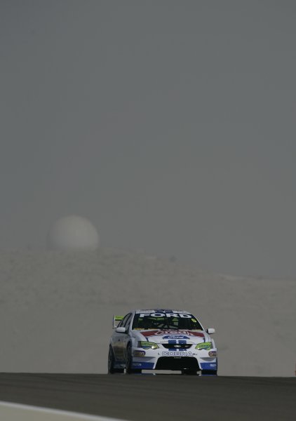 2007 Australian V8 Supercars.
Bahrain International Circuit. Sakhir, Bahrain.
2nd - 4th November.
Mark Winterbottom on his way to winning race 1 of 3 during the V8 Supercar Desert 400. Action.
World Copyright: Mark Horsburgh/LAT Photographic.
Ref: Digital Image 5-Winterbot-RD12-07-7600 2007 Australian V8 Supercars.
Bahrain International Circuit. Sakhir, Bahrain.
2nd - 4th November.
Mark Winterbottom on his way to winning race 1 of 3 during the V8 Supercar Desert 400. Action.
World Copyright: Mark Horsburgh/LAT Photographic.
Ref: Digital Image 5-Winterbot-RD12-07-7600