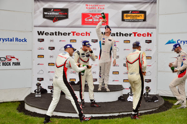 IMSA WeatherTech SportsCar Championship
Northeast Grand Prix
Lime Rock Park, Lakeville, CT USA
Saturday 22 July 2017
911, Porsche, Porsche 911 RSR, GTLM, Patrick Pilet, Dirk Werner, Victory Lane
World Copyright: Gavin Baker
LAT Images