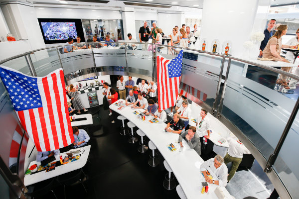 Monte Carlo, Monaco.
Sunday 28 May 2017.
McLaren adopts a distinctly American feel in the hospitality area, in celebration of their participation in the Indy 500 with Fernando Alonso, McLaren.
World Copyright: Andy Hone/LAT Images
ref: Digital Image _ONZ0896