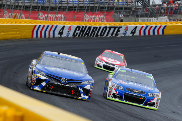 Monster Energy NASCAR Cup Series
Bank of America 500
Charlotte Motor Speedway, Concord, NC
Sunday 8 October 2017
Brett Moffitt, BK Racing, Champion Machinery Toyota Camry and Jamie McMurray, Chip Ganassi Racing, Sherwin-Williams Chevrolet SS
World Copyright: Russell LaBounty
LAT Images Monster Energy NASCAR Cup Series
Bank of America 500
Charlotte Motor Speedway, Concord, NC
Sunday 8 October 2017
Brett Moffitt, BK Racing, Champion Machinery Toyota Camry and Jamie McMurray, Chip Ganassi Racing, Sherwin-Williams Chevrolet SS
World Copyright: Russell LaBounty
LAT Images