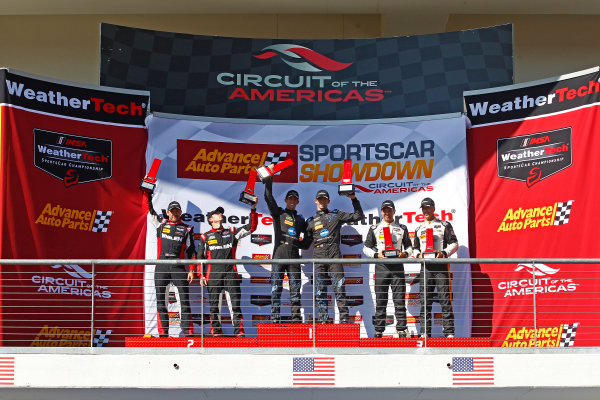 IMSA WeatherTech SportsCar Championship
Advance Auto Parts SportsCar Showdown
Circuit of The Americas, Austin, TX USA
Saturday 6 May 2017
10, Cadillac DPi, P, Ricky Taylor, Jordan Taylor, 31, Dane Cameron, Eric Curran, 5, Joao Barbosa, Christian Fittipaldi celebrate on the podium
World Copyright: Phillip Abbott
LAT Images IMSA WeatherTech SportsCar Championship
Advance Auto Parts SportsCar Showdown
Circuit of The Americas, Austin, TX USA
Saturday 6 May 2017
10, Cadillac DPi, P, Ricky Taylor, Jordan Taylor, 31, Dane Cameron, Eric Curran, 5, Joao Barbosa, Christian Fittipaldi celebrate on the podium
World Copyright: Phillip Abbott
LAT Images