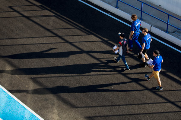 2017 FIA Formula 2 Round 10.
Circuito de Jerez, Jerez, Spain.
Thursday 5 October 2017.
Ryan Tveter (USA, Trident), Dorian Boccolacci (FRA, Trident), Santino Ferrucci (USA, Trident).
Photo: Zak Mauger/FIA Formula 2.
ref: Digital Image _X0W9314 2017 FIA Formula 2 Round 10.
Circuito de Jerez, Jerez, Spain.
Thursday 5 October 2017.
Ryan Tveter (USA, Trident), Dorian Boccolacci (FRA, Trident), Santino Ferrucci (USA, Trident).
Photo: Zak Mauger/FIA Formula 2.
ref: Digital Image _X0W9314