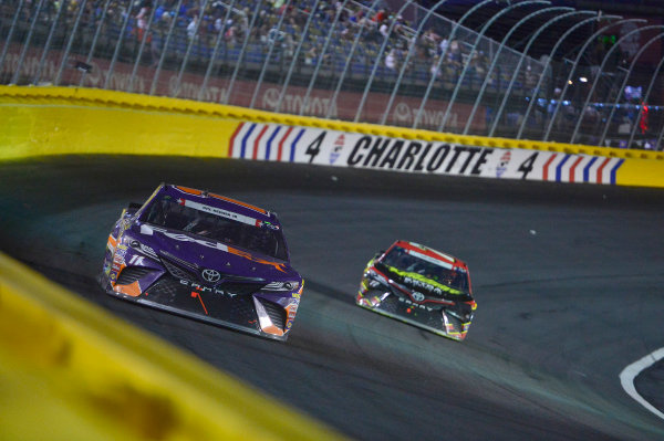 Monster Energy NASCAR Cup Series
Coca-Cola 600
Charlotte Motor Speedway, Concord, NC USA
Sunday 28 May 2017
Denny Hamlin, Joe Gibbs Racing, FedEx Office Toyota Camry, Erik Jones, Furniture Row Racing, 5-hour ENERGY Extra Strength Toyota Camry
World Copyright: John K Harrelson
LAT Images
ref: Digital Image 17CLT2jh_05308