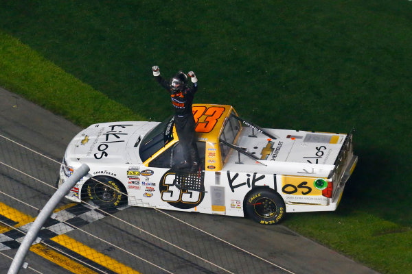 2017 Camping World Truck - NextEra Energy Resources 250
Daytona International Speedway, Daytona Beach, FL USA
Friday 24 February 2017
Kaz Grala celebrates his win with a burnout
World Copyright: Russell LaBounty/LAT Images
ref: Digital Image 17DAY2rl_04752 2017 Camping World Truck - NextEra Energy Resources 250
Daytona International Speedway, Daytona Beach, FL USA
Friday 24 February 2017
Kaz Grala celebrates his win with a burnout
World Copyright: Russell LaBounty/LAT Images
ref: Digital Image 17DAY2rl_04752