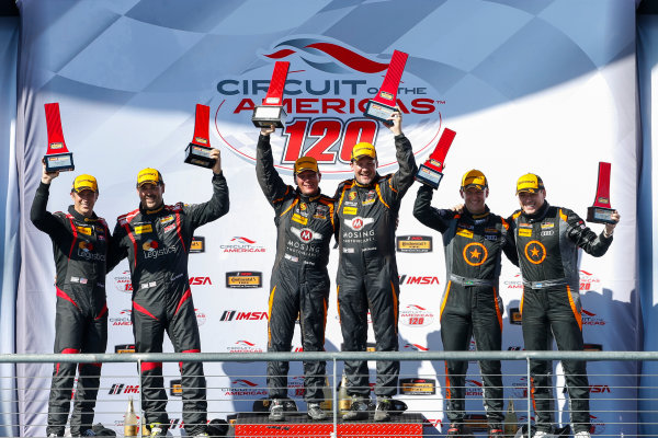 IMSA Continental Tire SportsCar Challenge
Advance Auto Parts SportsCar Showdown
Circuit of The Americas, Austin, TX USA
Friday 5 May 2017
IMSA CTSCC ST Podium, Deadline, 56, Porsche, Porsche Cayman, ST, Jeff Mosing, Eric Foss
World Copyright: Jake Galstad
LAT Images