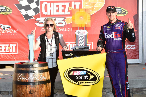 5-7 August, 2016, Watkins Glen, New York USA
Denny Hamlin, FedEx Freight Toyota Camry (11), celebrates in victory lane.
©2016, JohnHarrelson / LAT Photo USA 5-7 August, 2016, Watkins Glen, New York USA
Denny Hamlin, FedEx Freight Toyota Camry (11), celebrates in victory lane.
©2016, JohnHarrelson / LAT Photo USA