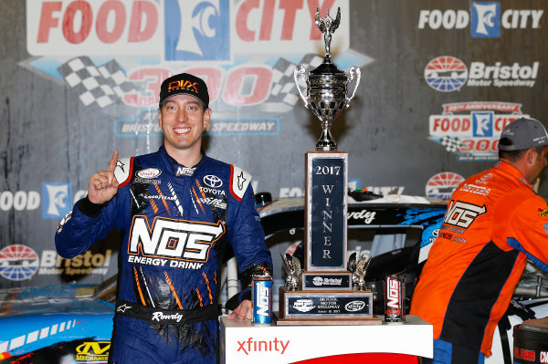NASCAR XFINITY Series
Food City 300
Bristol Motor Speedway, Bristol, TN USA
Friday 18 August 2017
Kyle Busch, NOS Rowdy Toyota Camry, celebrates in victory lane.
World Copyright: John K Harrelson
LAT Images NASCAR XFINITY Series
Food City 300
Bristol Motor Speedway, Bristol, TN USA
Friday 18 August 2017
Kyle Busch, NOS Rowdy Toyota Camry, celebrates in victory lane.
World Copyright: John K Harrelson
LAT Images