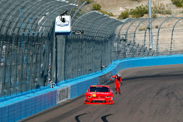 2017 NASCAR Xfinity Series
DC Solar 200
Phoenix International Raceway, Avondale, AZ USA
Saturday 18 March 2017
Justin Allgaier celebrates his win 
World Copyright: Russell LaBounty/LAT Images
ref: Digital Image 17PHX1rl_3203