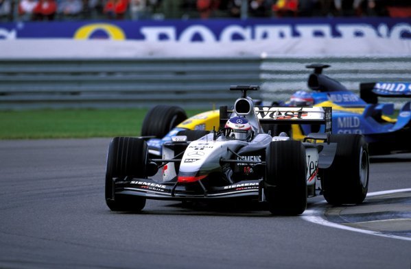Kimi Raikkonen (FIN), McLaren Mercedes MP4-17D, stays ahead of Fernando Alonso (ESP), Renault R23, to finish second.
United States Grand Prix, Rd15, Indianapolis Motor Speedway, Indianapolis, USA. 28 September 2003.
BEST IMAGE Kimi Raikkonen (FIN), McLaren Mercedes MP4-17D, stays ahead of Fernando Alonso (ESP), Renault R23, to finish second.
United States Grand Prix, Rd15, Indianapolis Motor Speedway, Indianapolis, USA. 28 September 2003.
BEST IMAGE