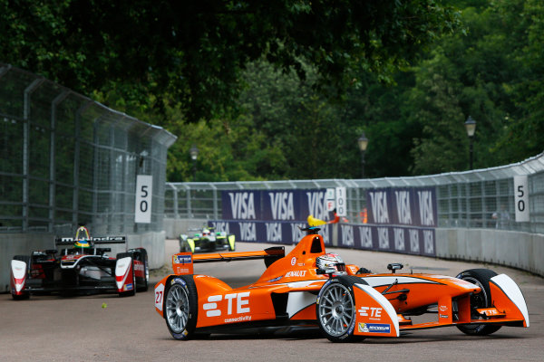 2014/2015 FIA Formula E Championship.
London ePrix, Battersea Park, London, United Kingdom.
Friday 26 June 2015
Jean-Eric Vergne (FRA)/Andretti Motorsport - Spark-Renault SRT_01E, on the shakedown.
Photo: Zak Mauger/LAT/Formula E
ref: Digital Image _L0U7155