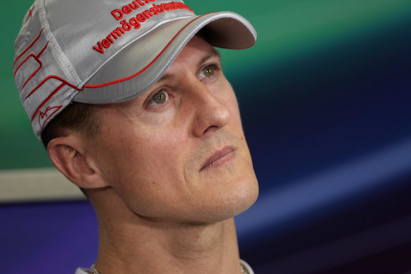 Interlagos, Sao Paulo, Brazil.
24th November 2011.
Michael Schumacher, Mercedes GP W02. Portrait. 
World Copyright: Steve Etherington/LAT Photographic
ref: Digital Image SNE23710