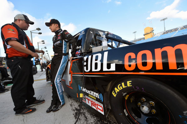 NASCAR Camping World Truck Series
Ford EcoBoost 200
Homestead-Miami Speedway, Homestead, FL USA
Friday 17 November 2017
Christopher Bell, JBL Toyota Tundra
World Copyright: Nigel Kinrade
LAT Images NASCAR Camping World Truck Series
Ford EcoBoost 200
Homestead-Miami Speedway, Homestead, FL USA
Friday 17 November 2017
Christopher Bell, JBL Toyota Tundra
World Copyright: Nigel Kinrade
LAT Images