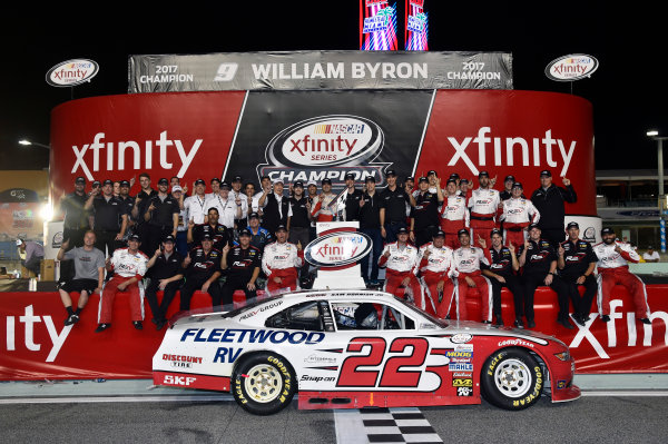 NASCAR XFINITY Series
Ford EcoBoost 300
Homestead-Miami Speedway, Homestead, FL USA
Saturday 18 November 2017
Team Penske celebrate winning the 2017 NASCAR Xfinity Series Owners Championship
World Copyright: Nigel Kinrade
LAT Images NASCAR XFINITY Series
Ford EcoBoost 300
Homestead-Miami Speedway, Homestead, FL USA
Saturday 18 November 2017
Team Penske celebrate winning the 2017 NASCAR Xfinity Series Owners Championship
World Copyright: Nigel Kinrade
LAT Images