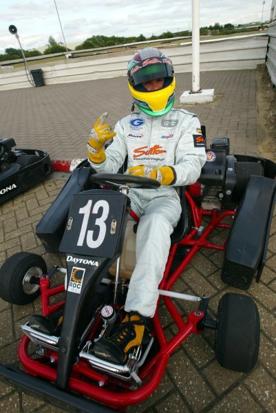 Alan Van Der Merwe (RSA) Carlin Motorsport took pole position and set fastest lap, but a rare late race error saw him spinning from the lead into third position by the finish.
Sutton Motorsport Images Annual Karting Grand Prix; Daytona International Raceway, Milton Keynes, England, 24 July 2003.
DIGITAL IMAGE
Alan Van Der Merwe (RSA) Carlin Motorsport took pole position and set fastest lap, but a rare late race error saw him spinning from the lead into third position by the finish.
Sutton Motorsport Images Annual Karting Grand Prix; Daytona International Raceway, Milton Keynes, England, 24 July 2003.
DIGITAL IMAGE