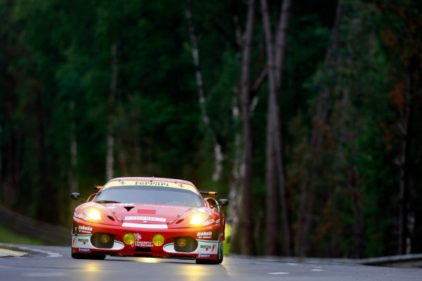 Circuit de La Sarthe, Le Mans, France. 6th - 13th June 2010.
Giancarlo Fisichella / Jean Alesi / Toni Vilander, AF Corse SRL, No
95 Ferrari 430 GT. Action. 
World Copyright: Alastair Staley/LAT Photographic
Digital Image _O9T7905
jpg