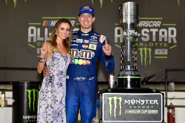 Monster Energy NASCAR Cup Series
Monster Energy NASCAR All-Star Race
Charlotte Motor Speedway, Concord, NC USA
Saturday 20 May 2017
Kyle Busch, Joe Gibbs Racing, M&M's Caramel Toyota Camry celebrates his win in Victory Lane
World Copyright: Nigel Kinrade
LAT Images
ref: Digital Image 17CLT1nk07398